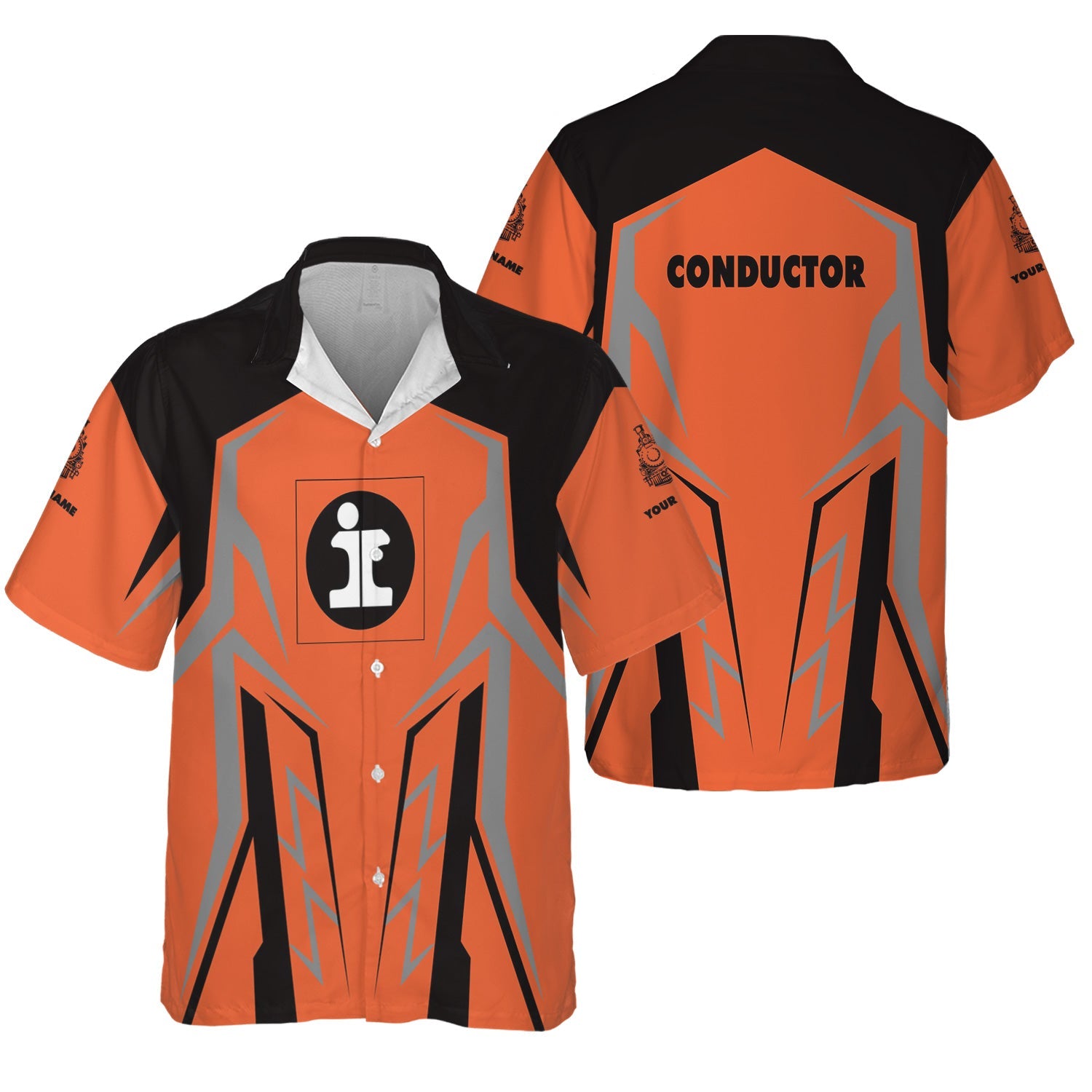 Railspirit Personalized Illinois Central Railroad Hawaiian Shirt Futuristic Design with Custom Job Train Shirt