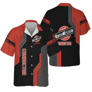 Railspirit Personalized Chicago and North Western Railway Hawaiian Shirt Unique Railway Style with Custom Job Train Shirt