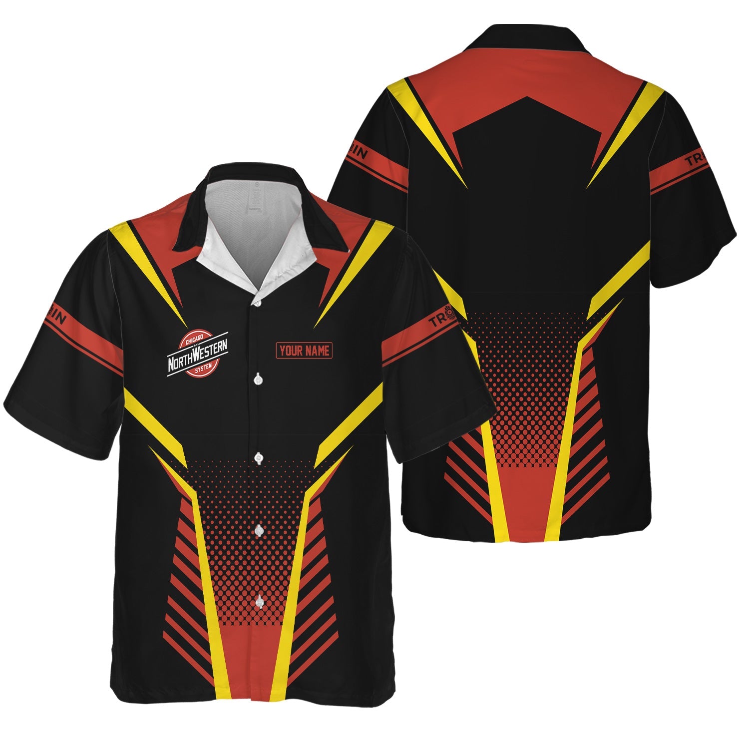 Railspirit Personalized Chicago and North Western Railway Hawaiian Shirt Unisex Train Shirt All Over Print