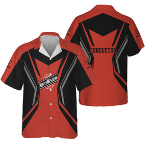 Railspirit Personalized Chicago and North Western Railway Hawaiian Shirt Unique Style with Custom Job Train Shirt