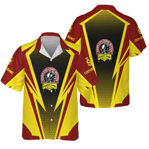 Railspirit Personalized Denver and Rio Grande Western Railroad Hawaiian Shirt Lightning Graphic Style Shirt Gift Idea For Train Lover