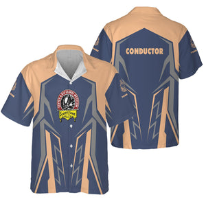 Railspirit Personalized Denver and Rio Grande Western Railroad Hawaiian Shirt Futuristic Design with Custom Job Train Shirt