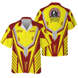 Railspirit Personalized Denver and Rio Grande Western Railroad Hawaiian Shirt Workwear-Inspired with Custom Position Train Shirt