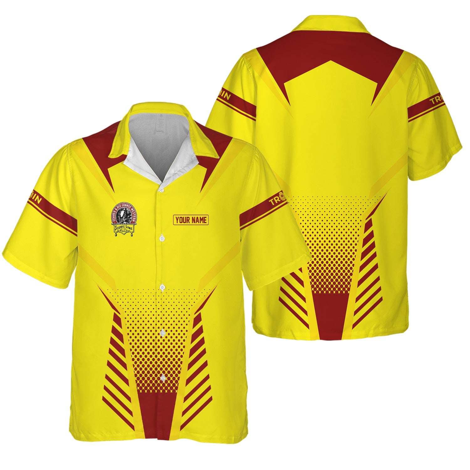 Railspirit Personalized Denver and Rio Grande Western Railroad Hawaiian Shirt Unisex Train Shirt All Over Print