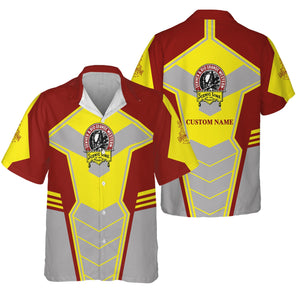 Railspirit Personalized Denver and Rio Grande Western Railroad Hawaiian Shirt Engine-Inspired Style Train Shirt for Railroad Fanatic