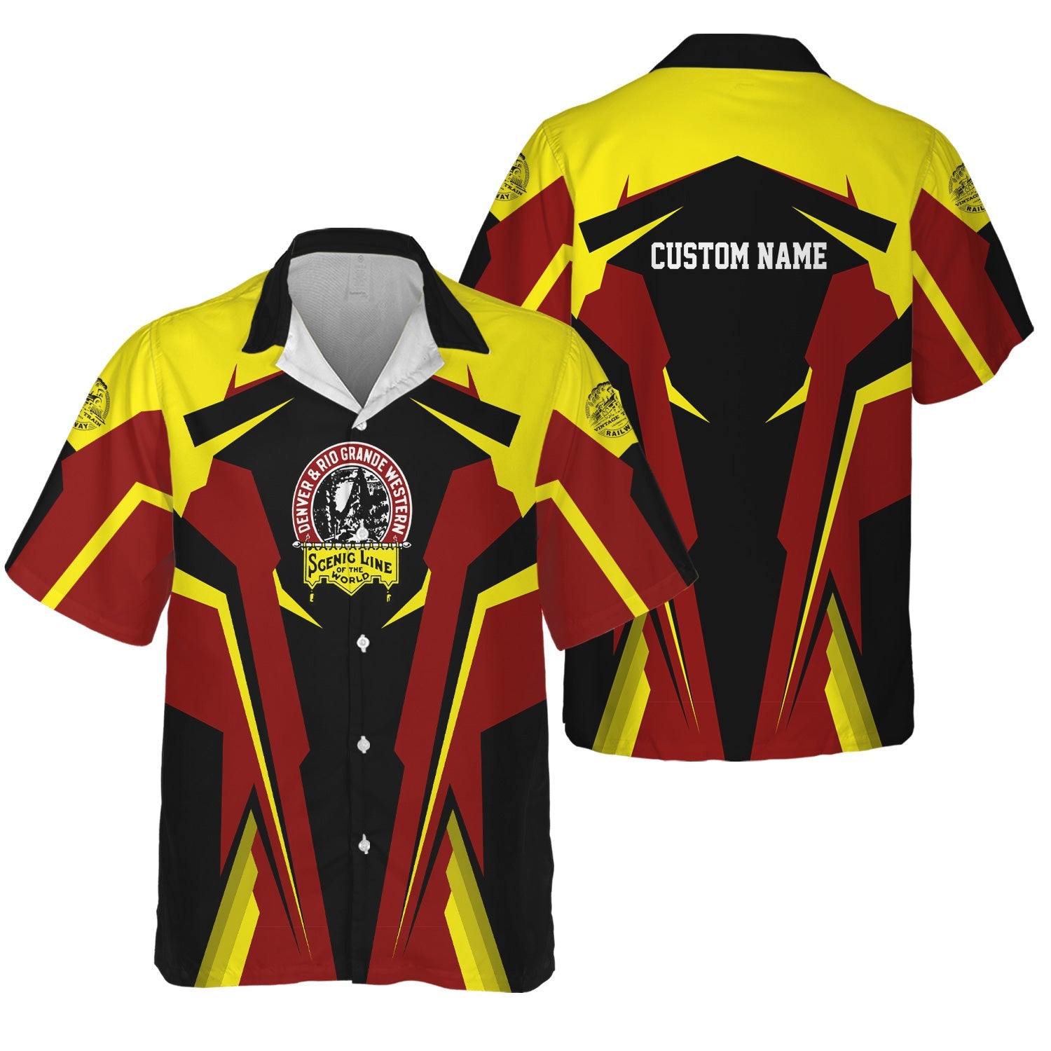 Railspirit Personalized Denver and Rio Grande Western Railroad Hawaiian Shirt Strong Line Style Train Unisex Shirt All Over Print