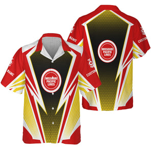 Railspirit Personalized Missouri Pacific Railroad Hawaiian Shirt Lightning Graphic Style Shirt Gift Idea For Train Lover