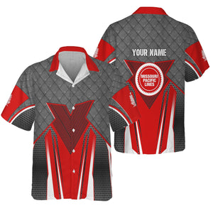 Railspirit Personalized Missouri Pacific Railroad Hawaiian Shirt Rugged Steel Vibes Train Shirt All Over Print