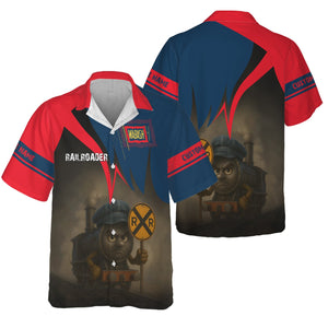 Railspirit Personalized Wabash Railroad Hawaiian Shirt Angry Train Hawaiian Shirt Gift Idea For Train Lover