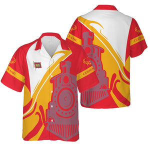 Railspirit Personalized Wabash Railroad Hawaiian Shirt Flame-Inspired Style Shirt Gift Idea For Train Lovers
