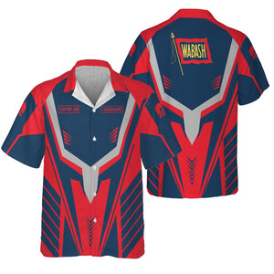 Railspirit Personalized Wabash Railroad Hawaiian Shirt Workwear-Inspired with Custom Position Train Shirt