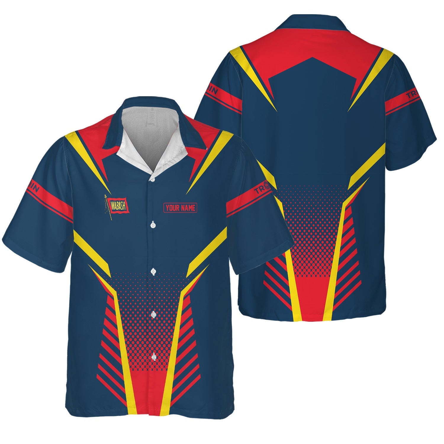 Railspirit Personalized Wabash Railroad Hawaiian Shirt Unisex Train Shirt All Over Print