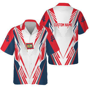 Railspirit Personalized Wabash Railroad Hawaiian Shirt Railroad Tribute Design Train Shirt for Train Lovers