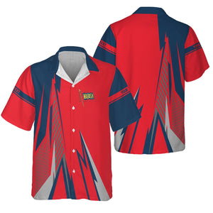 Railspirit Personalized Wabash Railroad Hawaiian Shirt Lightning-Inspired Railway Style Shirt For Train Lovers