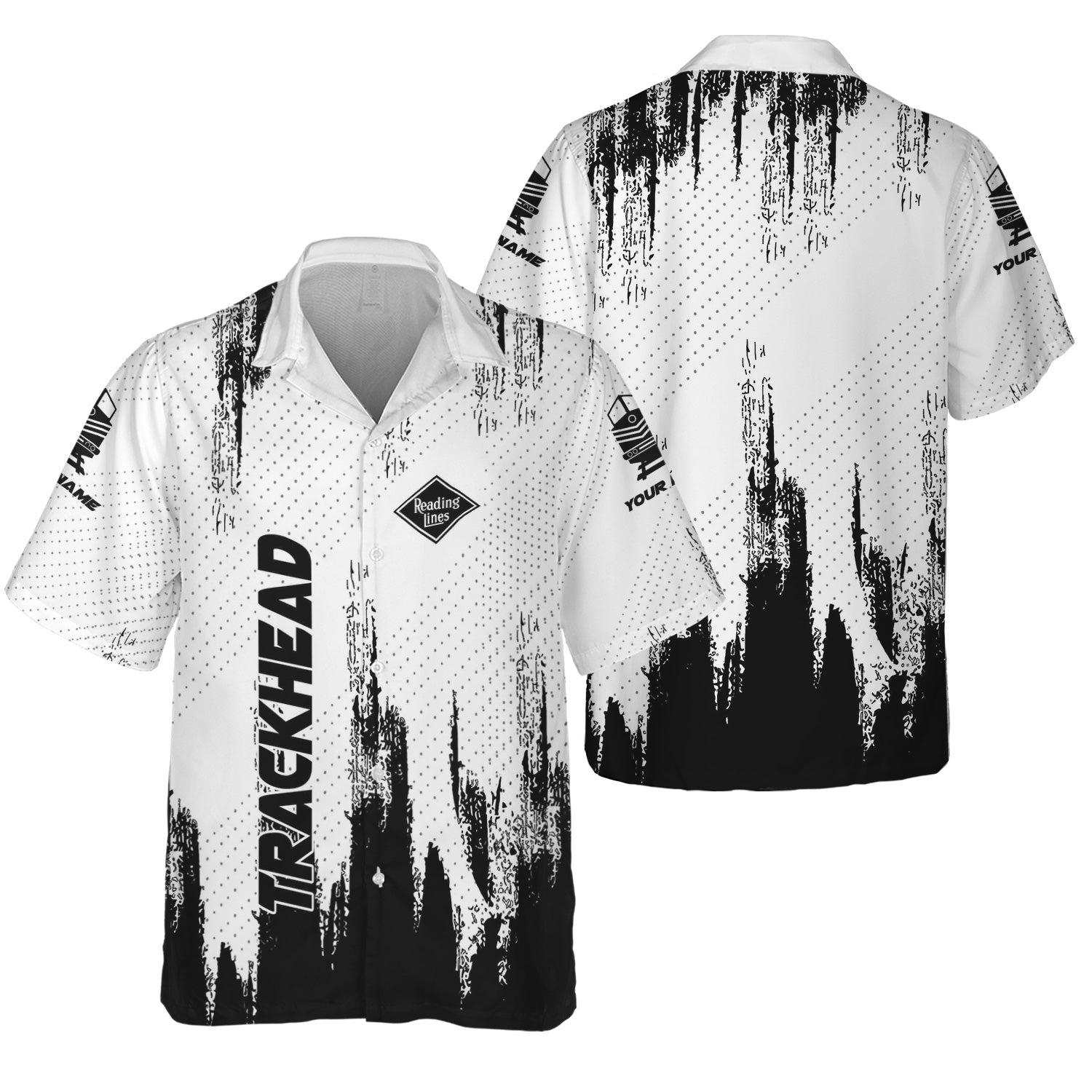 Railspirit Personalized Reading Railroad Hawaiian Shirt Paint Impact Design Train Shirt for Trackhead