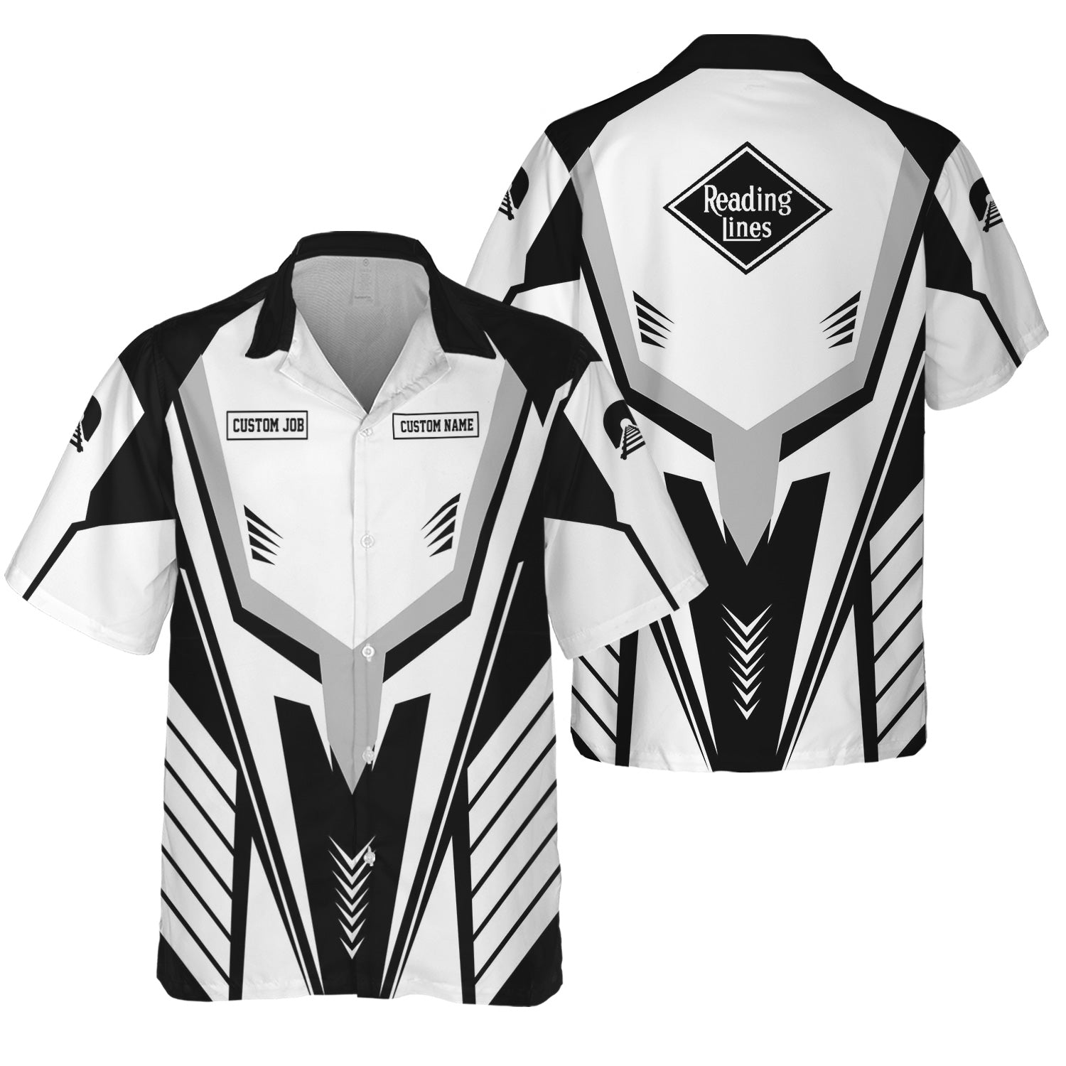 Railspirit Personalized Reading Railroad Hawaiian Shirt Workwear-Inspired with Custom Position Train Shirt