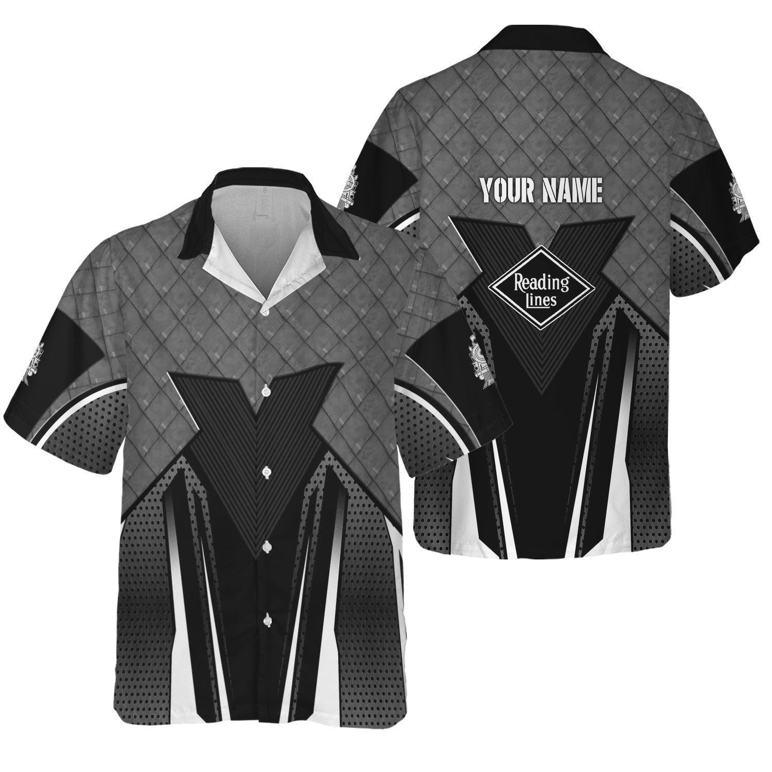 Railspirit Personalized Reading Railroad Hawaiian Shirt Rugged Steel Vibes Train Shirt All Over Print