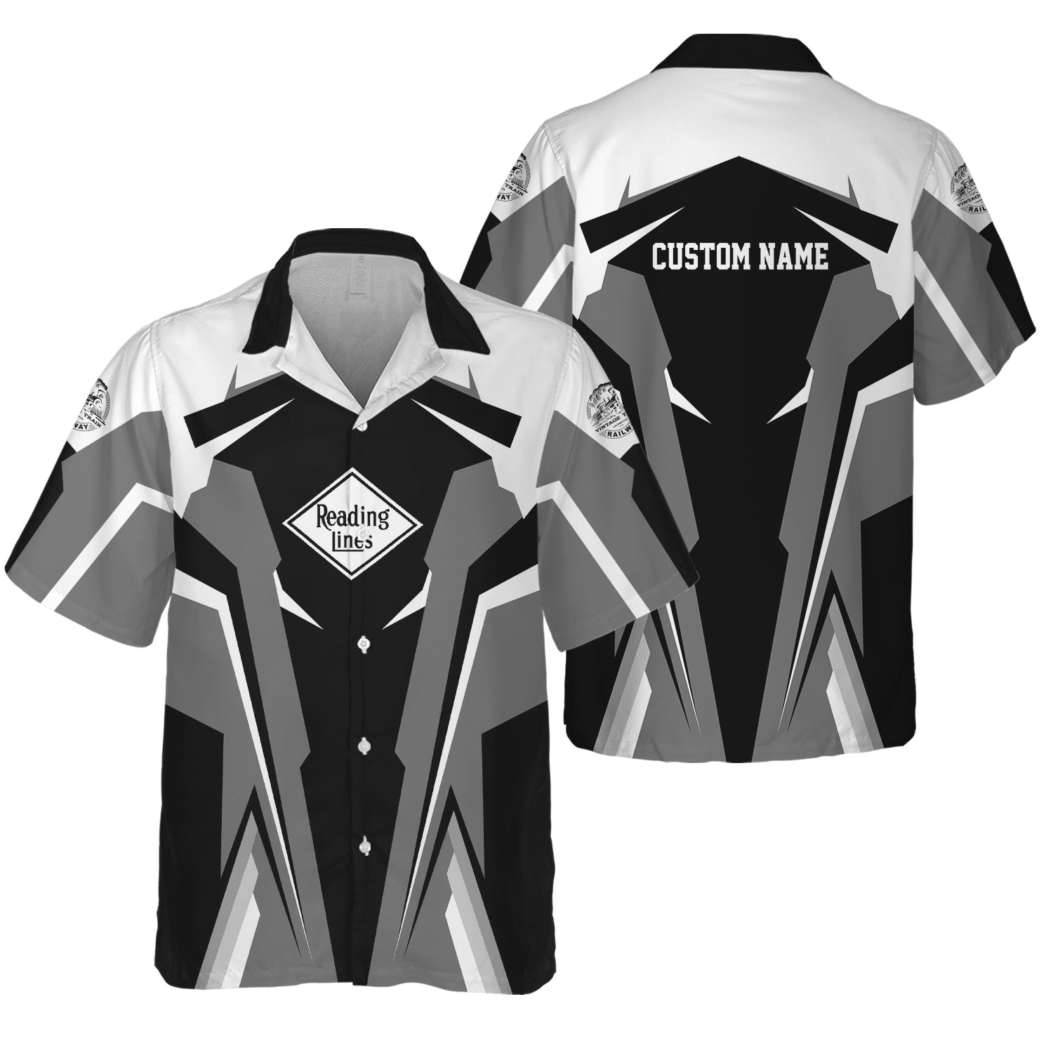 Railspirit Personalized Reading Railroad Hawaiian Shirt Strong Line Style Train Unisex Shirt All Over Print