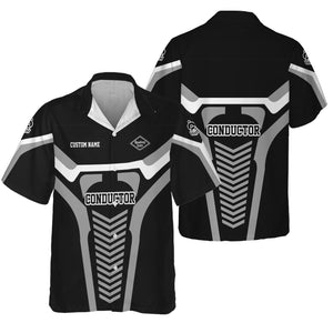 Railspirit Personalized Reading Railroad Hawaiian Shirt Track-Inspired with Custom Job Position Train Shirt