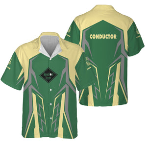 Railspirit Personalized Reading Railroad Hawaiian Shirt Futuristic Design with Custom Job Train Shirt