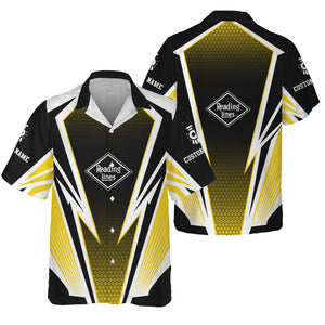 Railspirit Personalized Reading Railroad Hawaiian Shirt Lightning Graphic Style Shirt Gift Idea For Train Lover