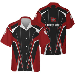 Railspirit Personalized Lehigh Valley Railroad Hawaiian Shirt Lightning-Edge Design Train Shirt For Railroad Lovers