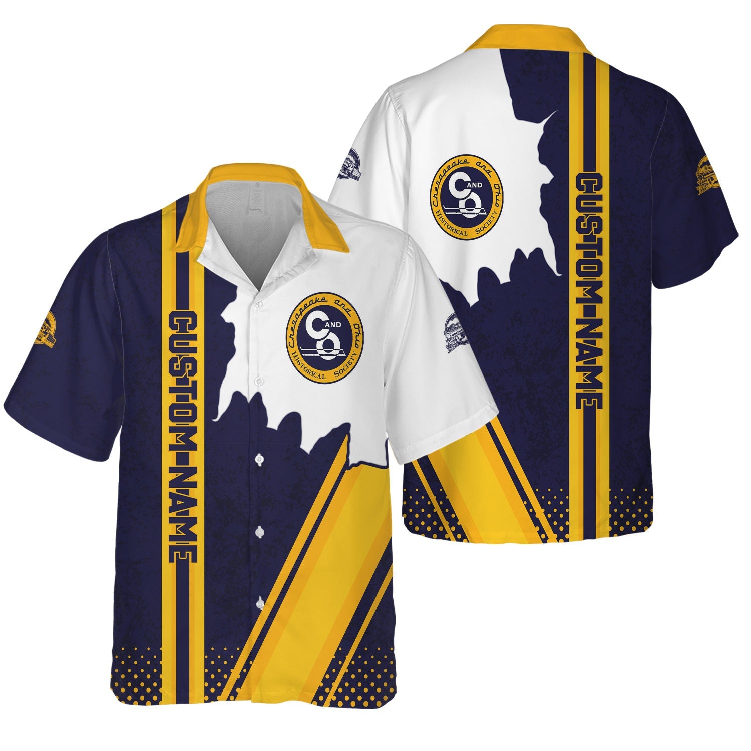 Railspirit Personalized Chesapeake and Ohio Railway Hawaiian Shirt C&O All Over Printed Unisex Shirt