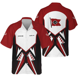 Railspirit Personalized Lehigh Valley Railroad Hawaiian Shirt Vibriant Style with Custom Position Train Shirt