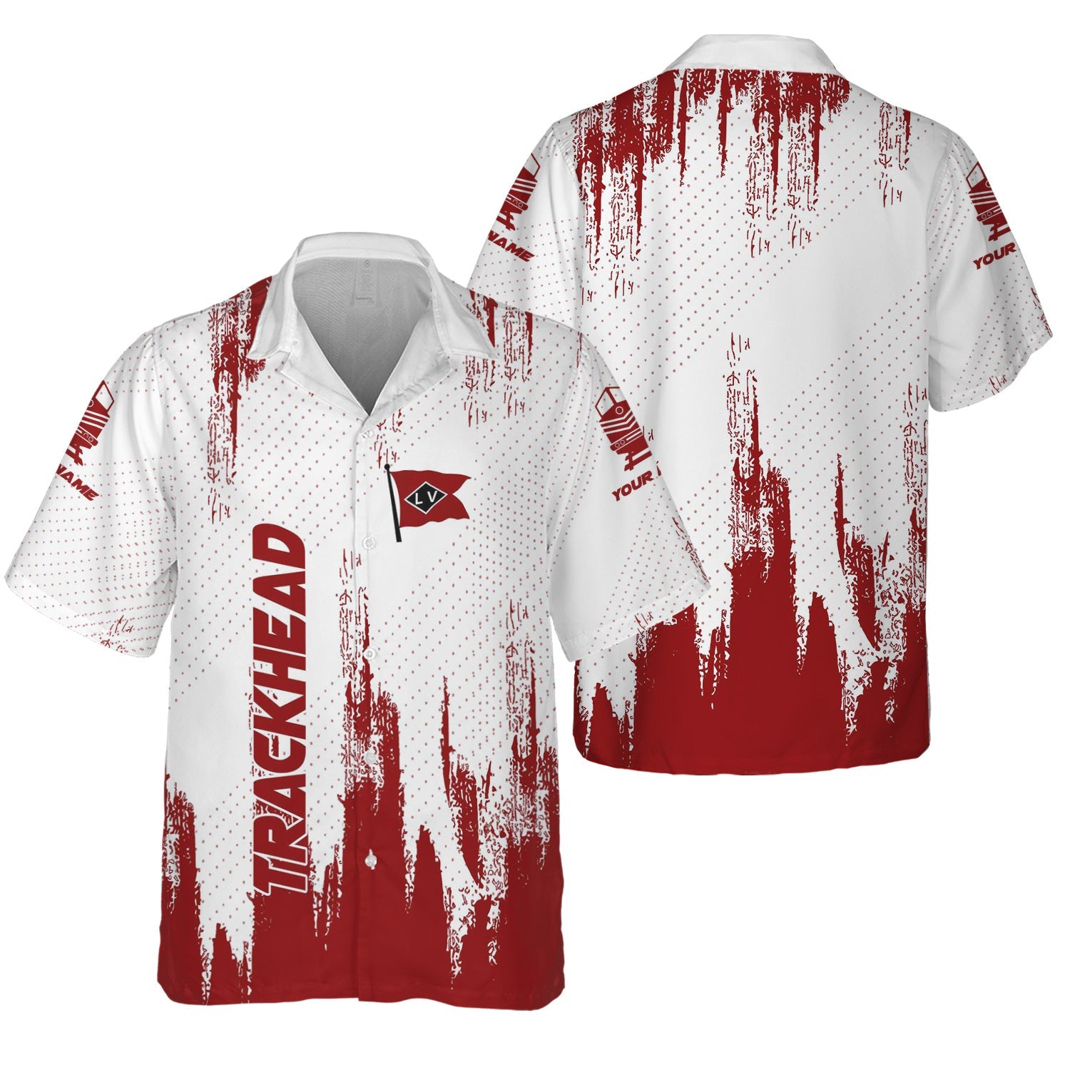 Railspirit Personalized Lehigh Valley Railroad Hawaiian Shirt Paint Impact Design Train Shirt for Trackhead