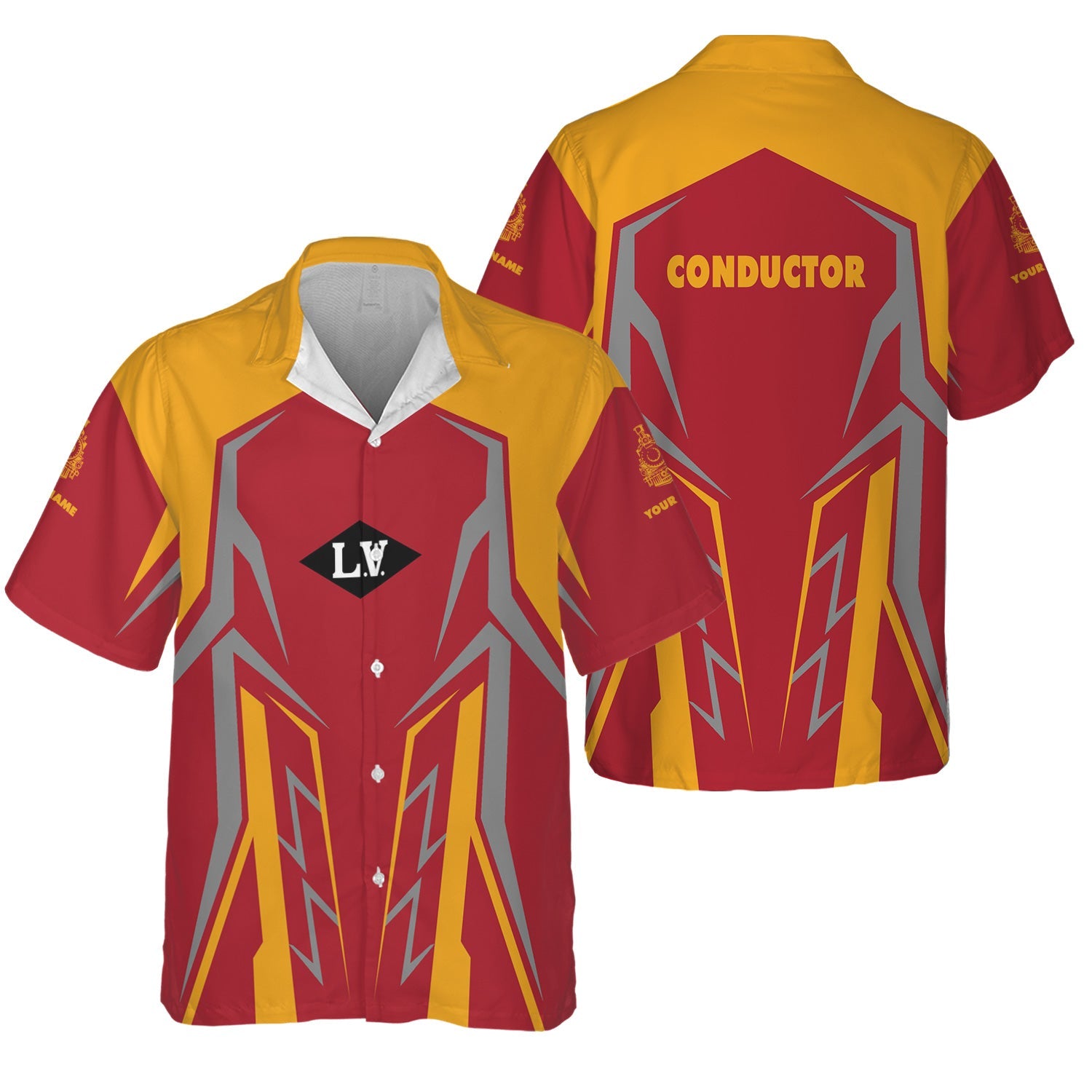 Railspirit Personalized Lehigh Valley Railroad Hawaiian Shirt Futuristic Design with Custom Job Train Shirt