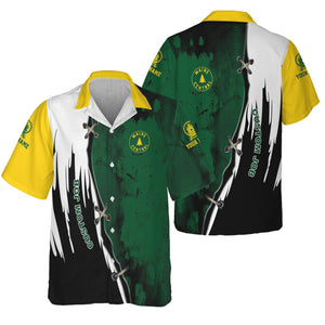 Railspirit Personalized Maine Central Railroad Hawaiian Shirt Retro Stitches Design with Custom Position Train Shirt