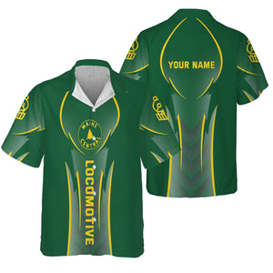 Railspirit Personalized Maine Central Railroad Hawaiian Shirt Striking Line Style Train Shirt For Locomotive Lovers