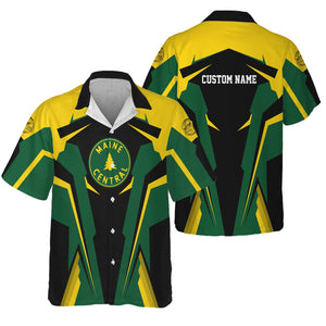 Railspirit Personalized Maine Central Railroad Hawaiian Shirt Strong Line Style Train Unisex Shirt All Over Print