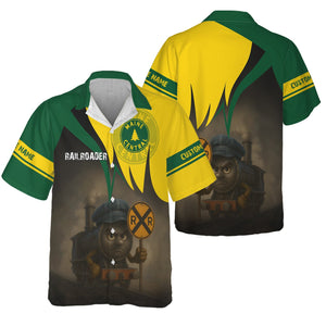 Railspirit Personalized Maine Central Railroad Hawaiian Shirt Angry Train Hawaiian Shirt Gift Idea For Train Lover