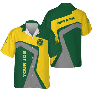 Railspirit Personalized Maine Central Railroad Hawaiian Shirt Unique Design with Custom Job Position Train Shirt