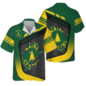 Railspirit Personalized Maine Central Railroad Hawaiian Shirt Ripped Texture Style Train Shirt For Railroad Fanatic