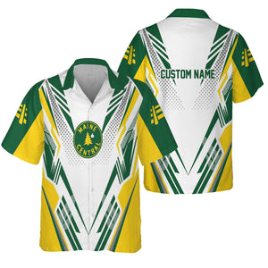 Railspirit Personalized Maine Central Railroad Hawaiian Shirt Railroad Tribute Design Train Shirt for Train Lovers