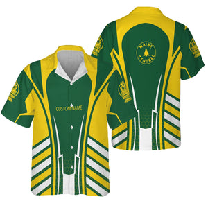 Railspirit Personalized Maine Central Railroad Hawaiian Shirt Striped Railroad Style Train Shirt All Over Print