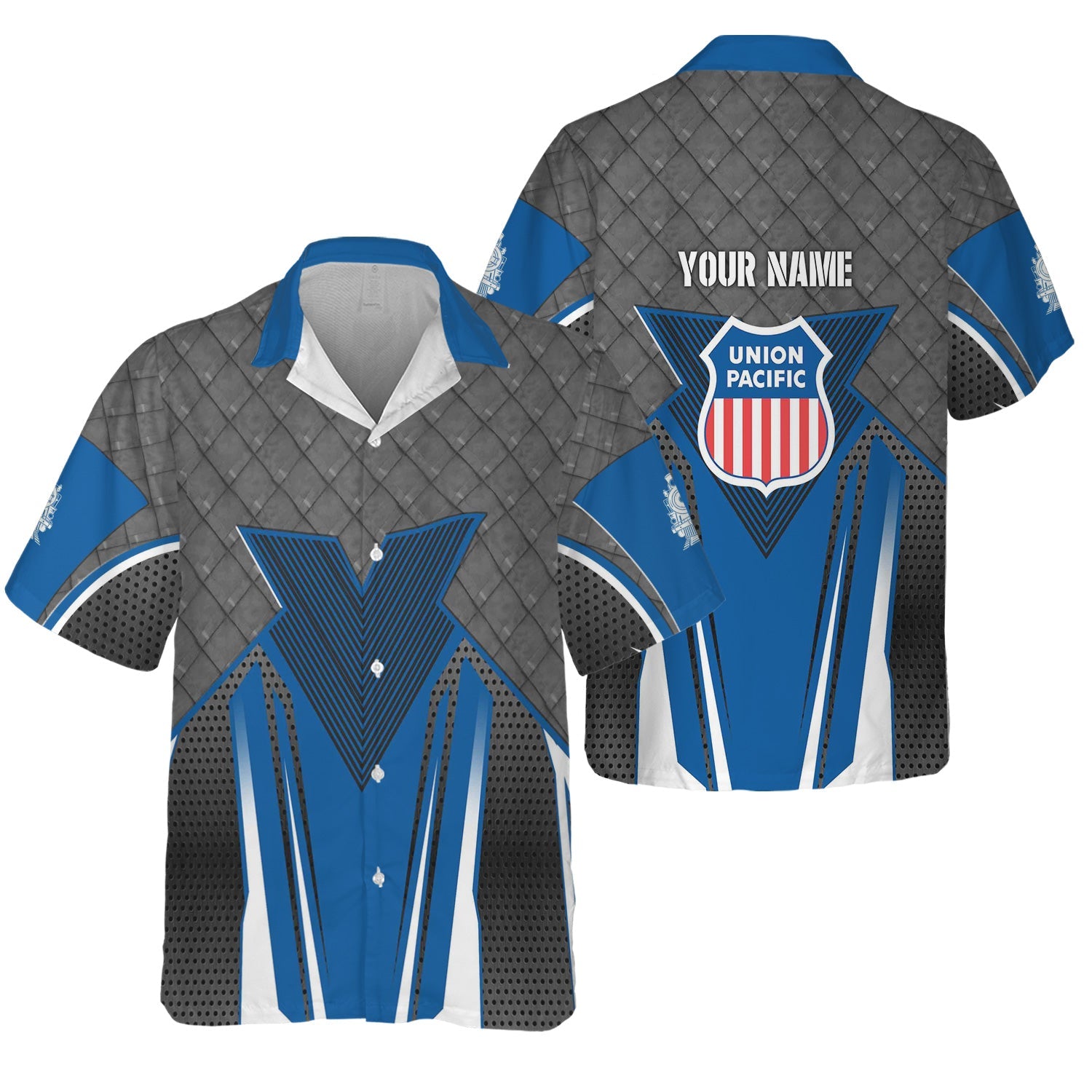 Railspirit Personalized Union Pacific Railroad Hawaiian Shirt Rugged Steel Vibes Big Boy Train Shirt All Over Print