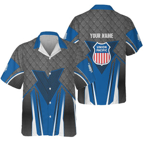 Railspirit Personalized Union Pacific Railroad Hawaiian Shirt Rugged Steel Vibes Big Boy Train Shirt All Over Print