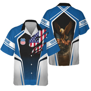 Railspirit Personalized Union Pacific Railroad Hawaiian Shirt American Eagle Vintage Train Big Boy Shirt