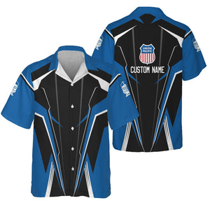 Railspirit Personalized Union Pacific Railroad Hawaiian Shirt Lightning-Edge Design Big Boy Train Shirt For Railroad Lovers