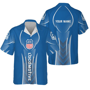 Railspirit Personalized Union Pacific Railroad Hawaiian Shirt Striking Line Style Big Boy Train Shirt For Locomotive Lovers