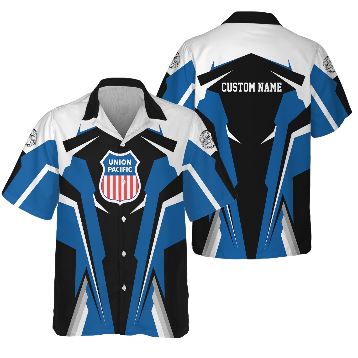 Railspirit Personalized Union Pacific Railroad Hawaiian Shirt Big BoyStrong Line Style Train Unisex Shirt All Over Print