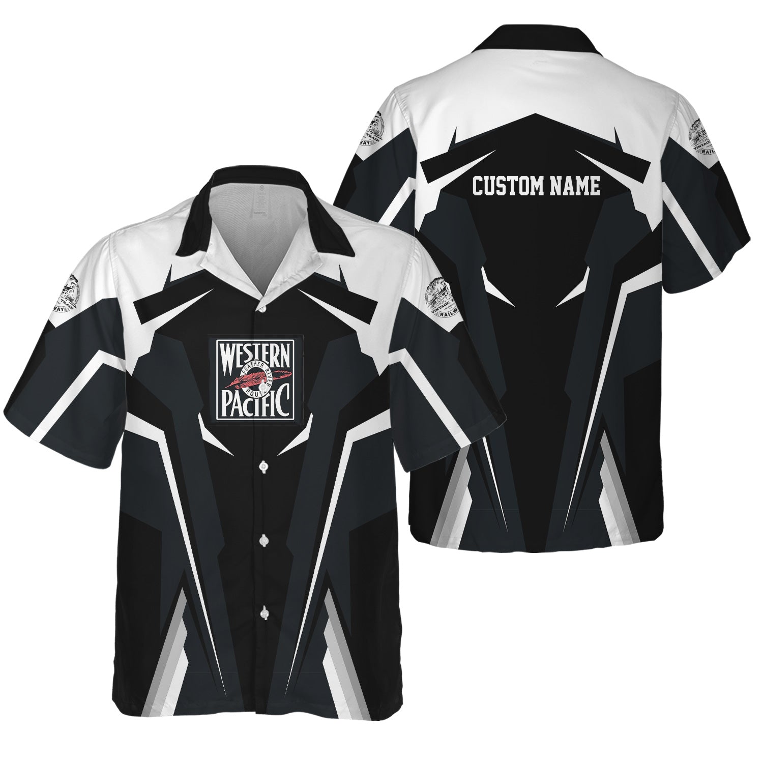 Railspirit Personalized Western Pacific Railroad Hawaiian Shirt Strong Line Style Train Unisex Shirt All Over Print