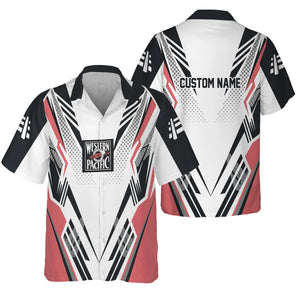 Railspirit Personalized Western Pacific Railroad Hawaiian Shirt Railroad Tribute Design Train Shirt for Train Lovers