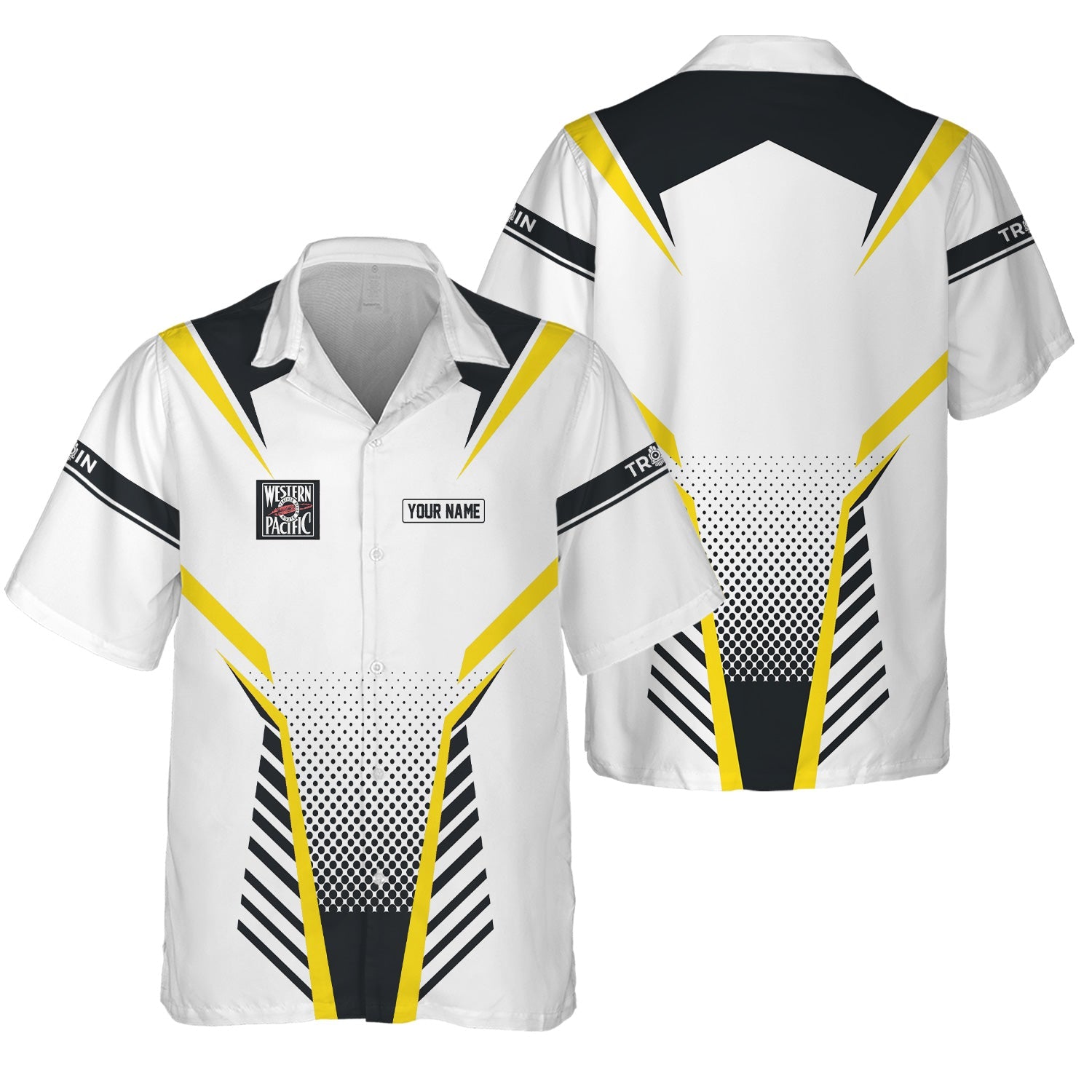 Railspirit Personalized Western Pacific Railroad Hawaiian Shirt Unisex Train Shirt All Over Print