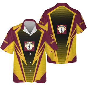 Railspirit Personalized Boston and Maine Railroad Hawaiian Shirt Lightning Graphic Style Shirt Gift Idea For Train Lover