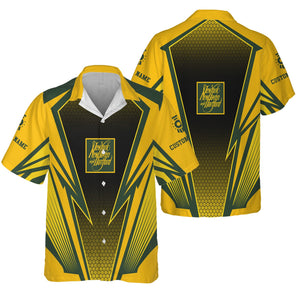 Railspirit Personalized New York, New Haven and Hartford Railroad Hawaiian Shirt Lightning Graphic Style New Haven Railroad Shirt Gift Idea For Train Lover