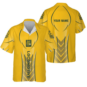 Railspirit Personalized New York, New Haven and Hartford Railroad Hawaiian Shirt Striking Line New Haven Railroad Train Shirt For Locomotive Lovers